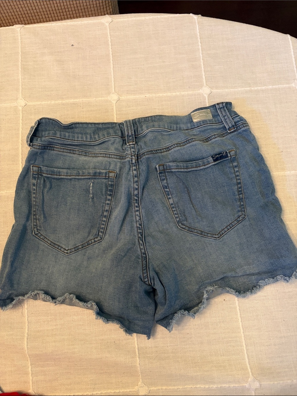 Seven7 Light Blue Distressed Denim Cutoff Shorts - Picture 3 of 3